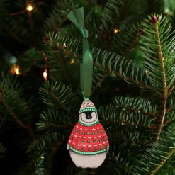 Lottie Murphy Christmas-Penguin Wooden Christmas Decoration