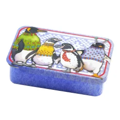 Emma Ball Novelty|Storage-Penguins in Pullovers Mini Slider Tin