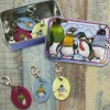 Emma Ball Stationery|Crafts-Penguins in Pullovers Set of 6 Stitch Crochet Markers in a Pocket Tin