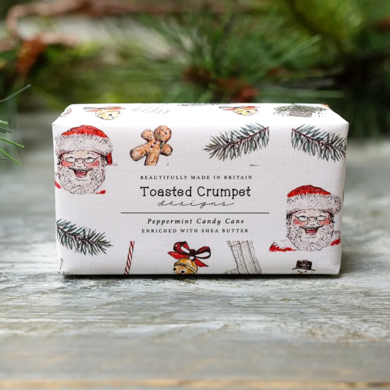 Toasted Crumpet Soaps & Lotions-Peppermint Candy Cane Soap