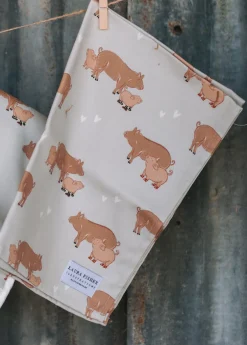 Laura Fisher Tea|Tea Towels-Perfect Pig Cotton Tea Towel