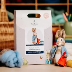 The Crafty Kit Co. Easter|Crafts-Peter Rabbit and his Pocket Handkerchief Needle Felting Craft Kit