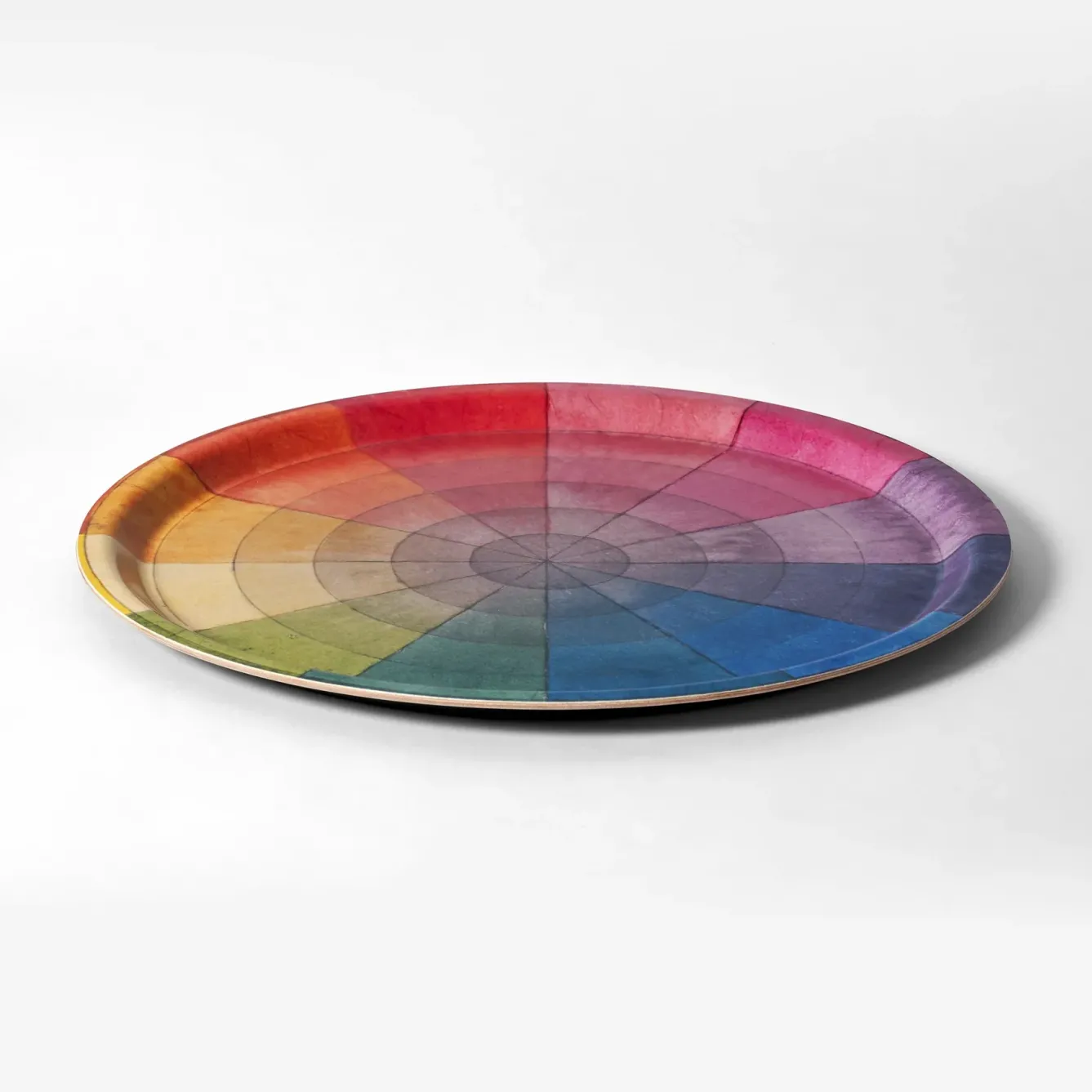 Roomytown Trays-Philipp Otto Runge Color Wheel Birchwood Tray
