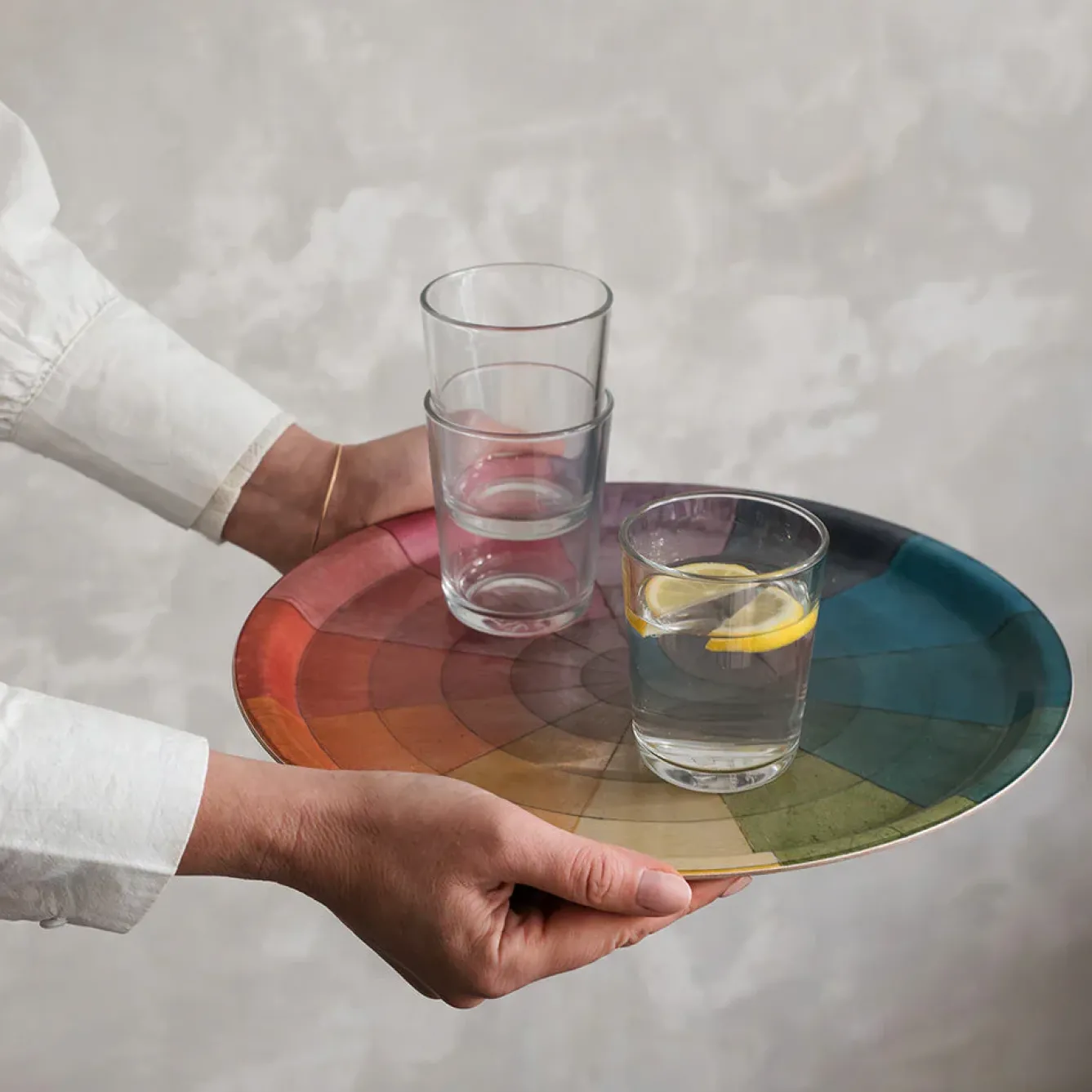 Roomytown Trays-Philipp Otto Runge Color Wheel Birchwood Tray