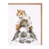 Wrendale Designs Greeting Cards-'Piggy in the Middle' Blank Greetings Card