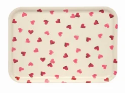Emma Bridgewater Valentine's Day|Trays-Pink Hearts Rectangular Birch Tray