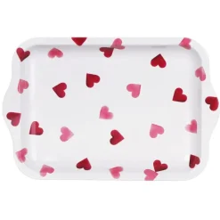 Emma Bridgewater Trays|Trays-Pink Hearts Small Tin Tray