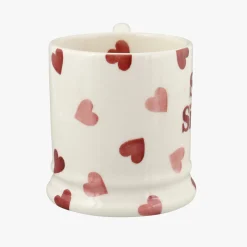 Emma Bridgewater Bright Colors-Pink Hearts Soul Sisters 1/2 Pint Mug