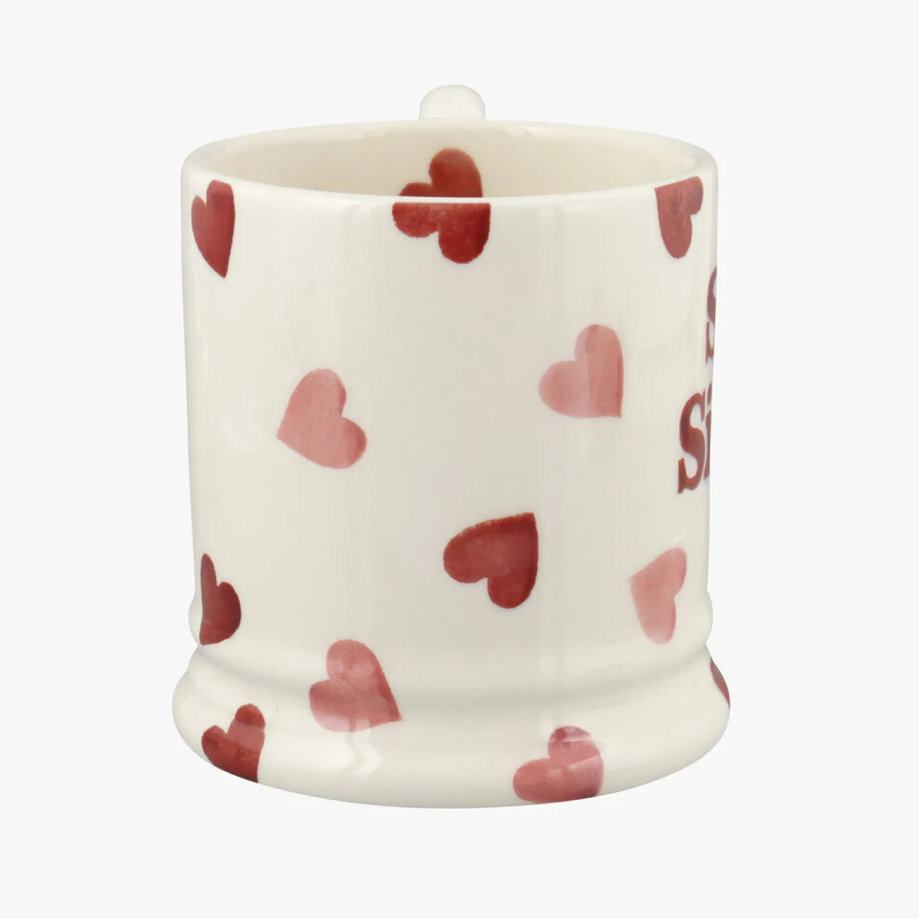 Emma Bridgewater Bright Colors-Pink Hearts Soul Sisters 1/2 Pint Mug