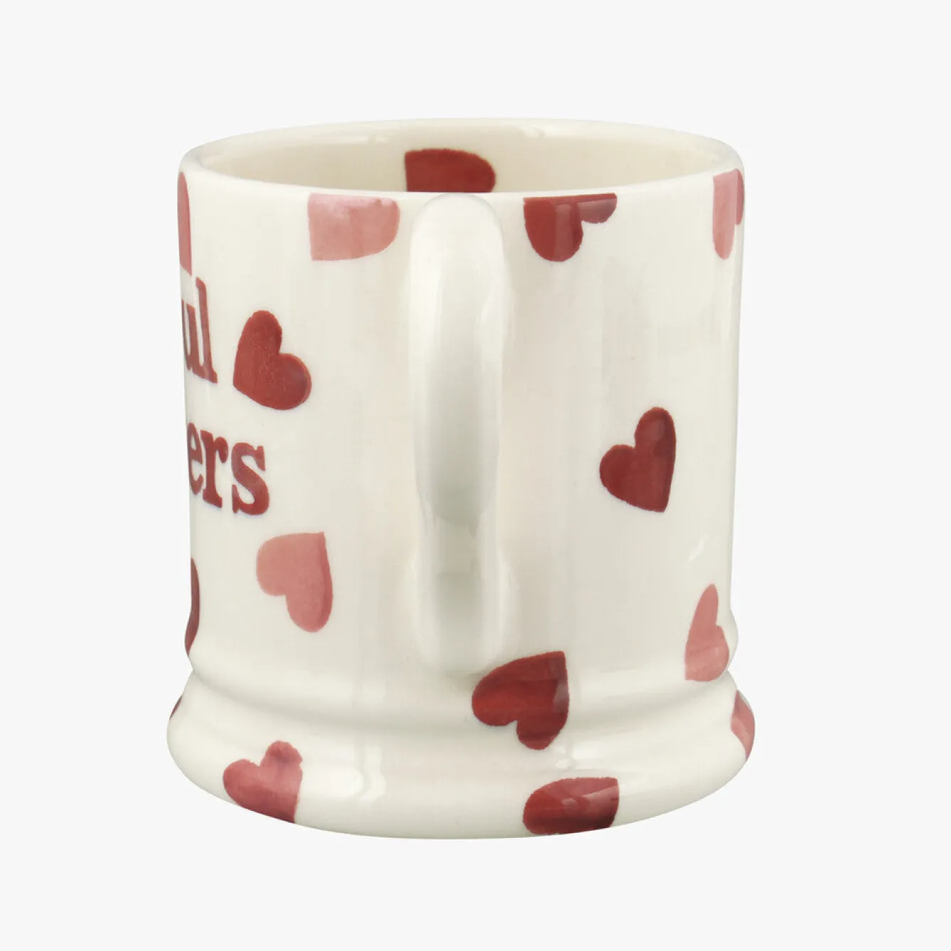 Emma Bridgewater Bright Colors-Pink Hearts Soul Sisters 1/2 Pint Mug