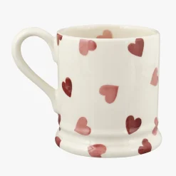 Emma Bridgewater Bright Colors-Pink Hearts Soul Sisters 1/2 Pint Mug