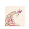 The Art File Greeting Cards-Pink Hummingbird Greeting Card by Sara Miller