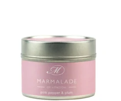Marmalade of London Home Fragrance-Pink Pepper & Plum Small Tin Candle