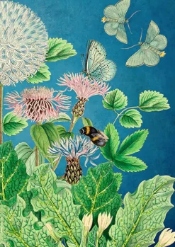 Madame Treacle Greeting Cards-Pinky's Garden Glitter Greetings Card