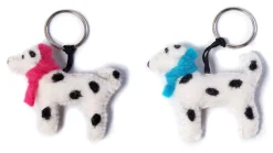 Amica Felt Key Chains-Pogo the Dalmatian - Pink