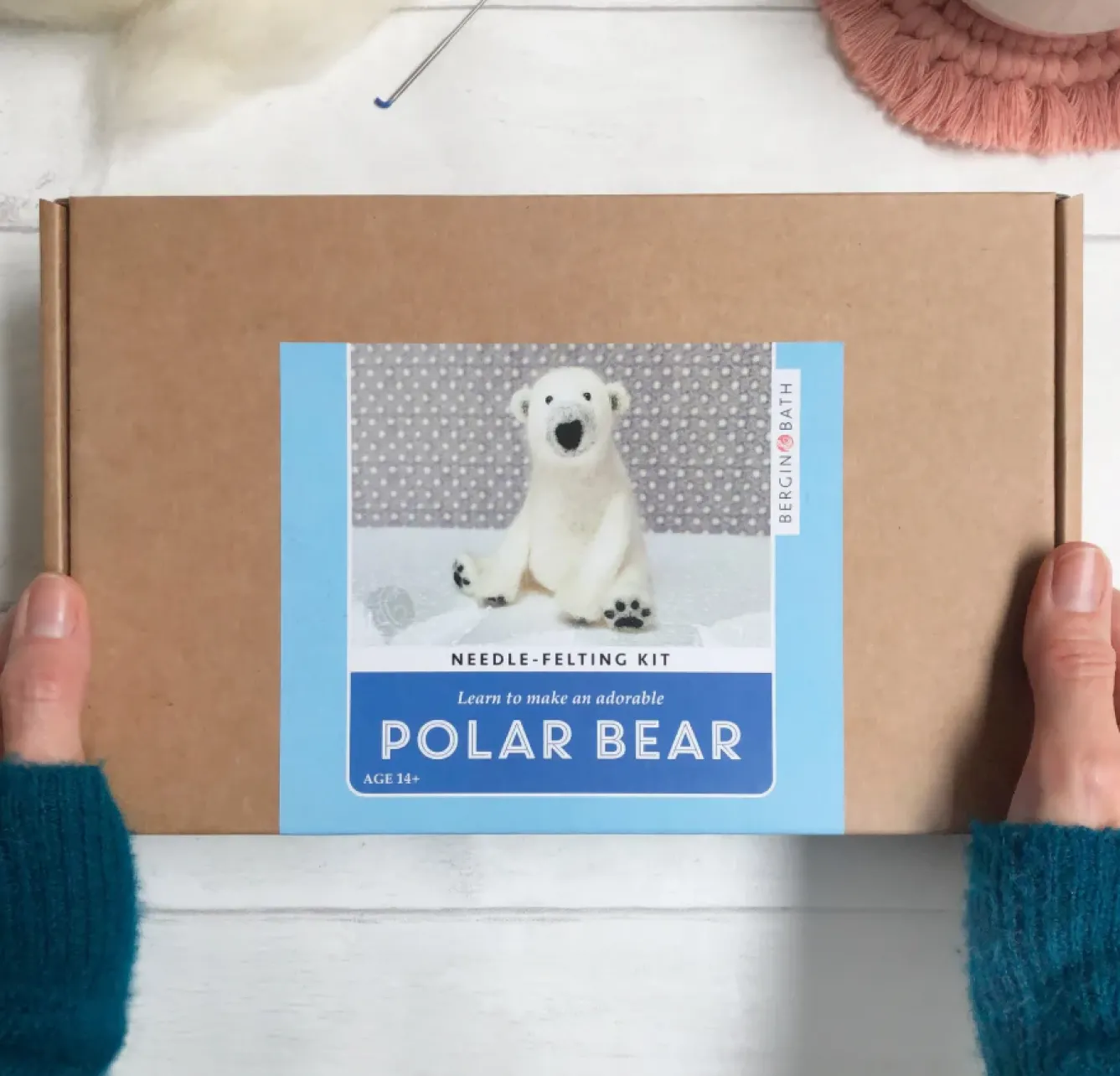 Bergin & Bath Crafts-Polar Bear Needle Felting Kit
