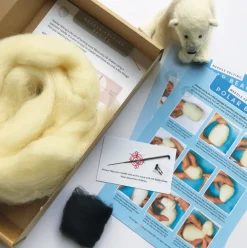 Bergin & Bath Crafts-Polar Bear Needle Felting Kit