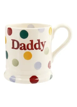 Emma Bridgewater Bright Colors-Polka Dot 'Daddy' 1/2 Pint Mug