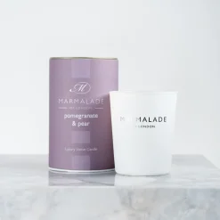 Marmalade of London Home Fragrance-Pomegranate and Pear Luxury Glass Votive Candle