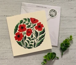 Becky Amelia Greeting Cards-Poppies Greeting Card