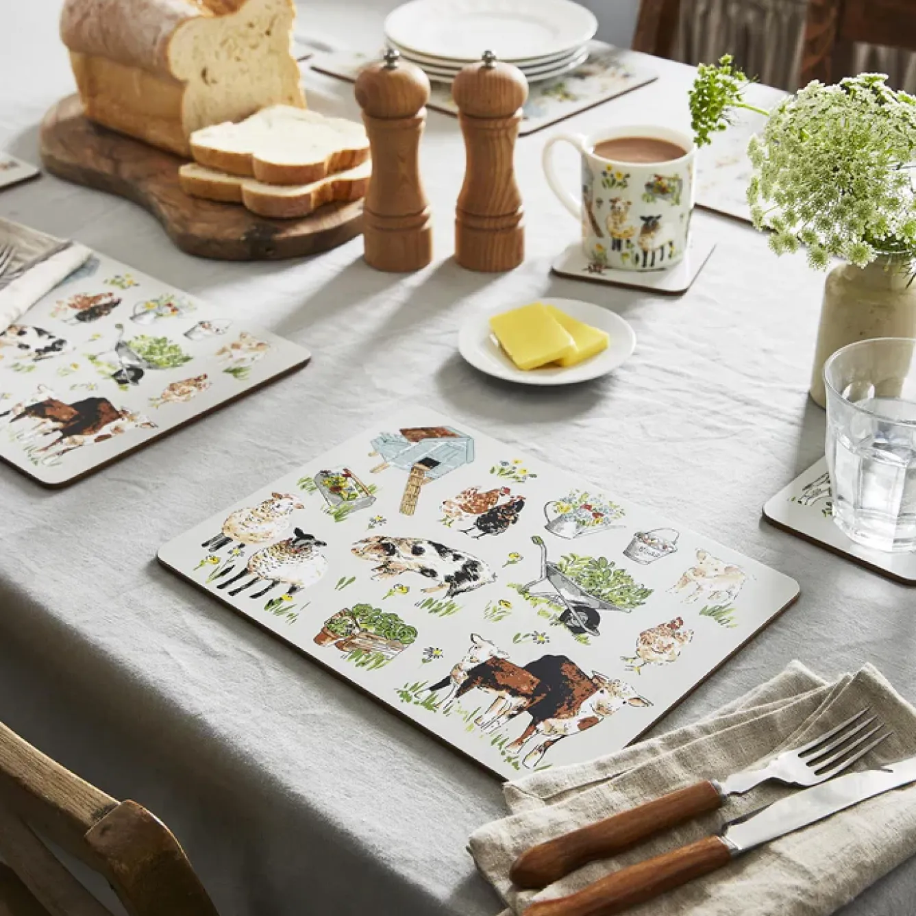 Ulster Weavers Melamine-Portman Farm Set of 4 Placemats