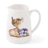Wrendale Designs Jugs-'Pottering About' Wren Posy Bone China Mini Jug