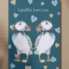 Jen Winnett Greeting Cards-Puffin Love You Eco-Card