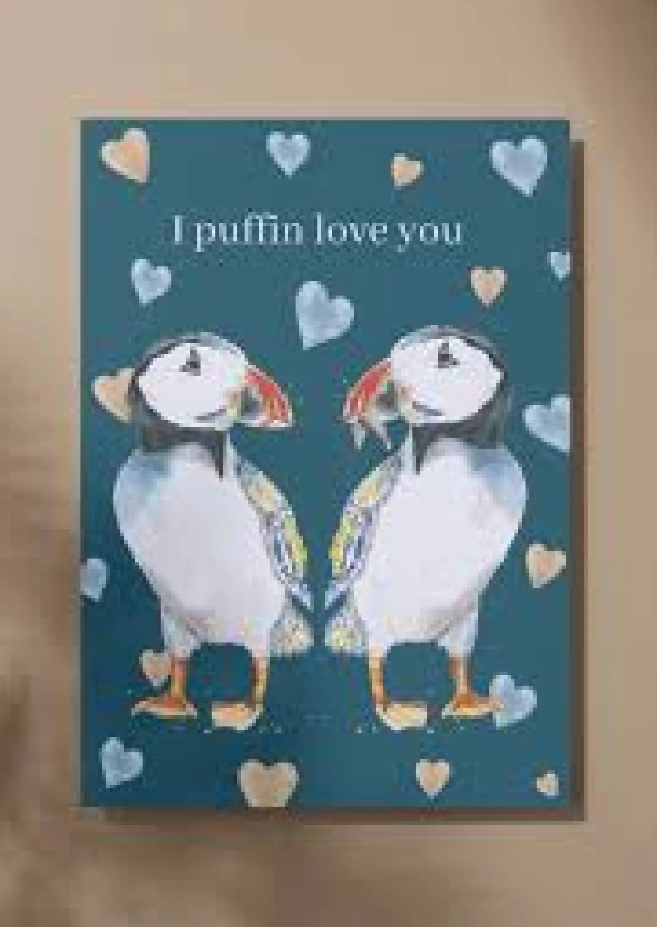 Jen Winnett Greeting Cards-Puffin Love You Eco-Card