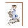 Wrendale Designs Greeting Cards-"Three's A Crowd" Cat Greetings Card