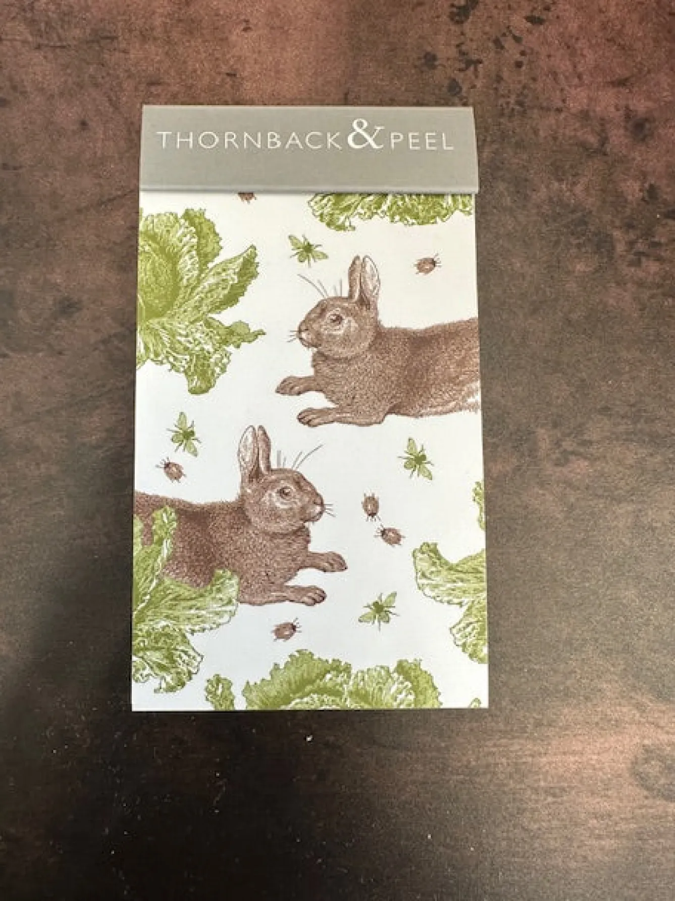 Thornback & Peel Stationery-Rabbit & Cabbage Mini Notepad