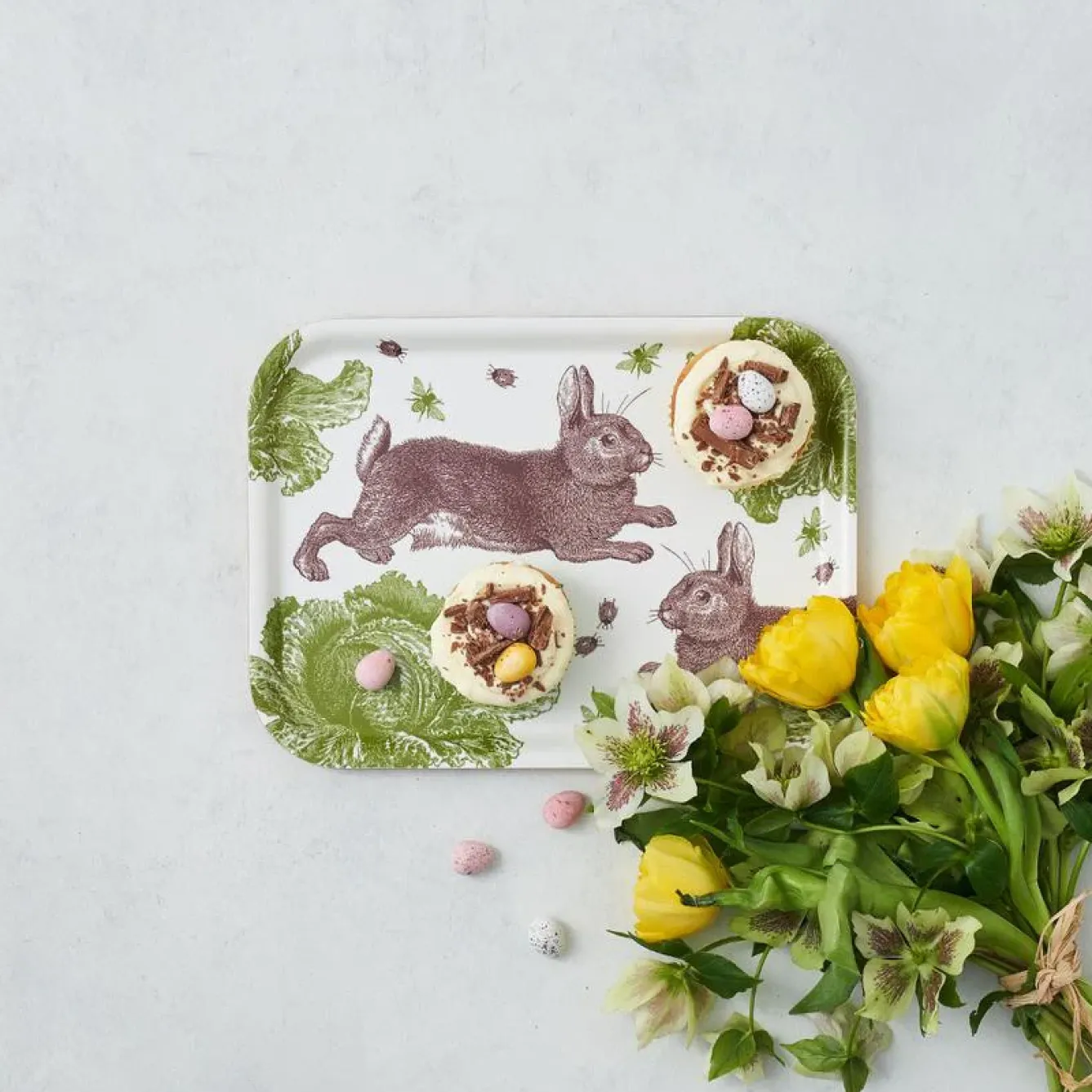 Thornback & Peel Trays-Rabbit & Cabbage Small Tray