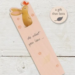 Ginger Betty Books-Rabbit Do What You Love Wooden Book Mark