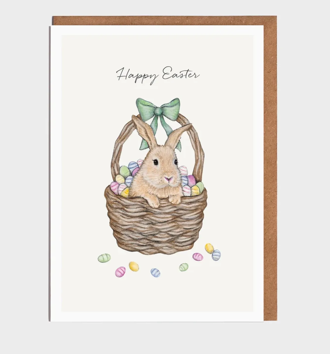 Lottie Murphy Easter-Rabbit in a Basket Easter Card