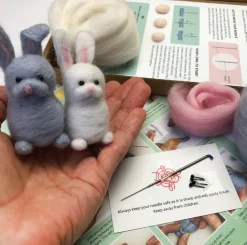 Bergin & Bath Crafts-Rabbits Needle Felting Kit