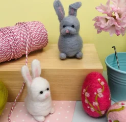 Bergin & Bath Crafts-Rabbits Needle Felting Kit