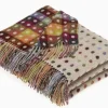 Bronte Moon Pillows & Throws-Rainbow Spot Beige Merino Lambswool Throw
