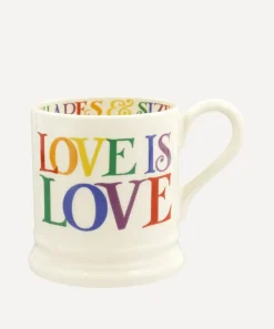 Emma Bridgewater Valentine's Day|Whimsical-Rainbow Toast Love is Love 1/2 Pint Mug