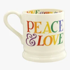 Emma Bridgewater Valentine's Day|Whimsical-Rainbow Toast Love is Love 1/2 Pint Mug