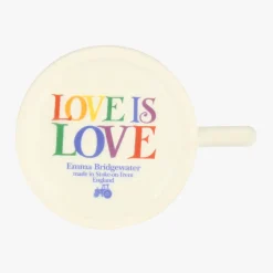 Emma Bridgewater Valentine's Day|Whimsical-Rainbow Toast Love is Love 1/2 Pint Mug