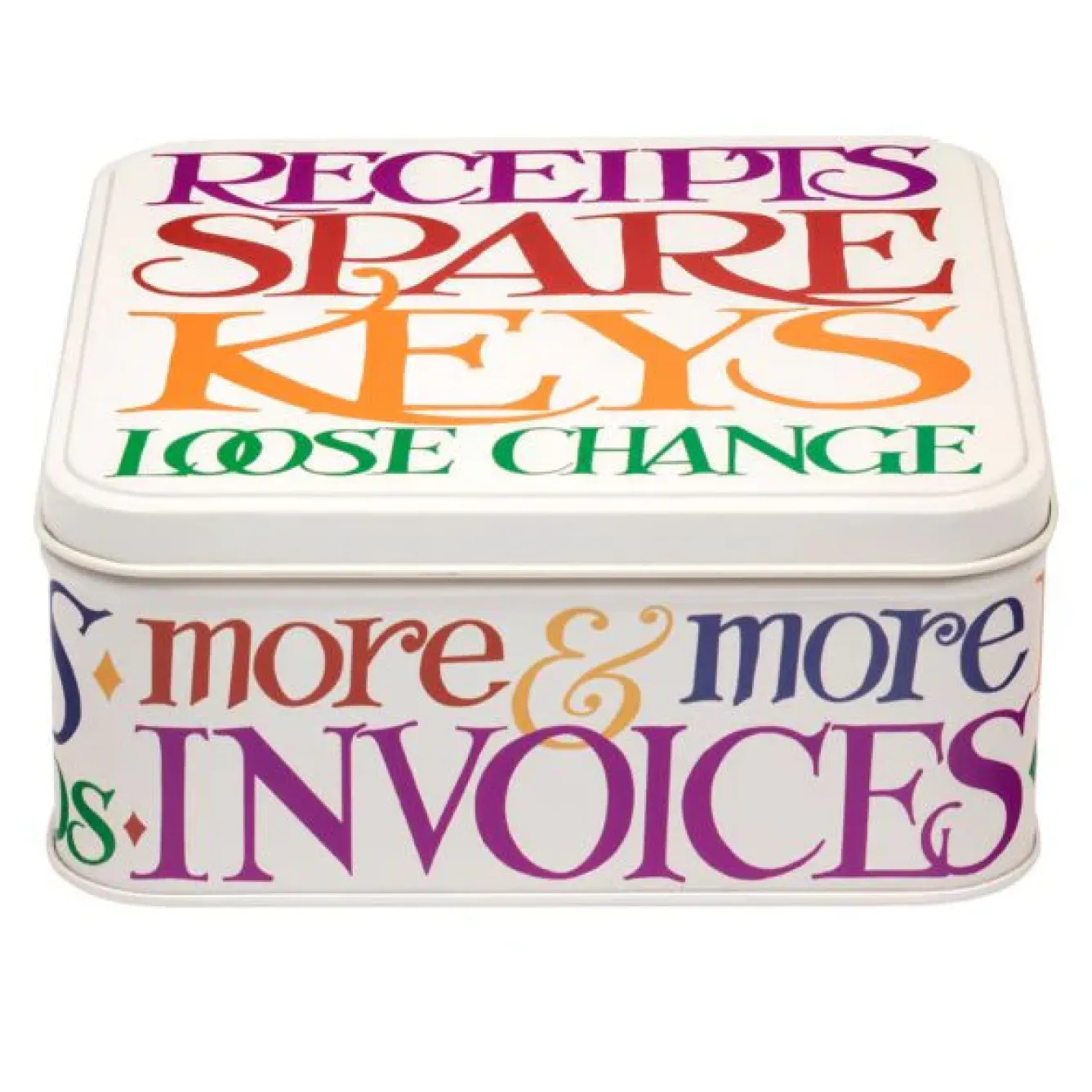 Emma Bridgewater Novelty|Storage-Rainbow Toast Recipts Square Tin