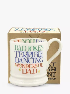 Emma Bridgewater Valentine's Day|Whimsical-Rainbow Toast Wonderful Dad 1/2 Pint Mug Boxed