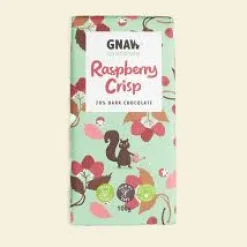 Gnaw Chocolate Holiday Treats|Chocolate-Raspberry Crisp Chocolate Bar