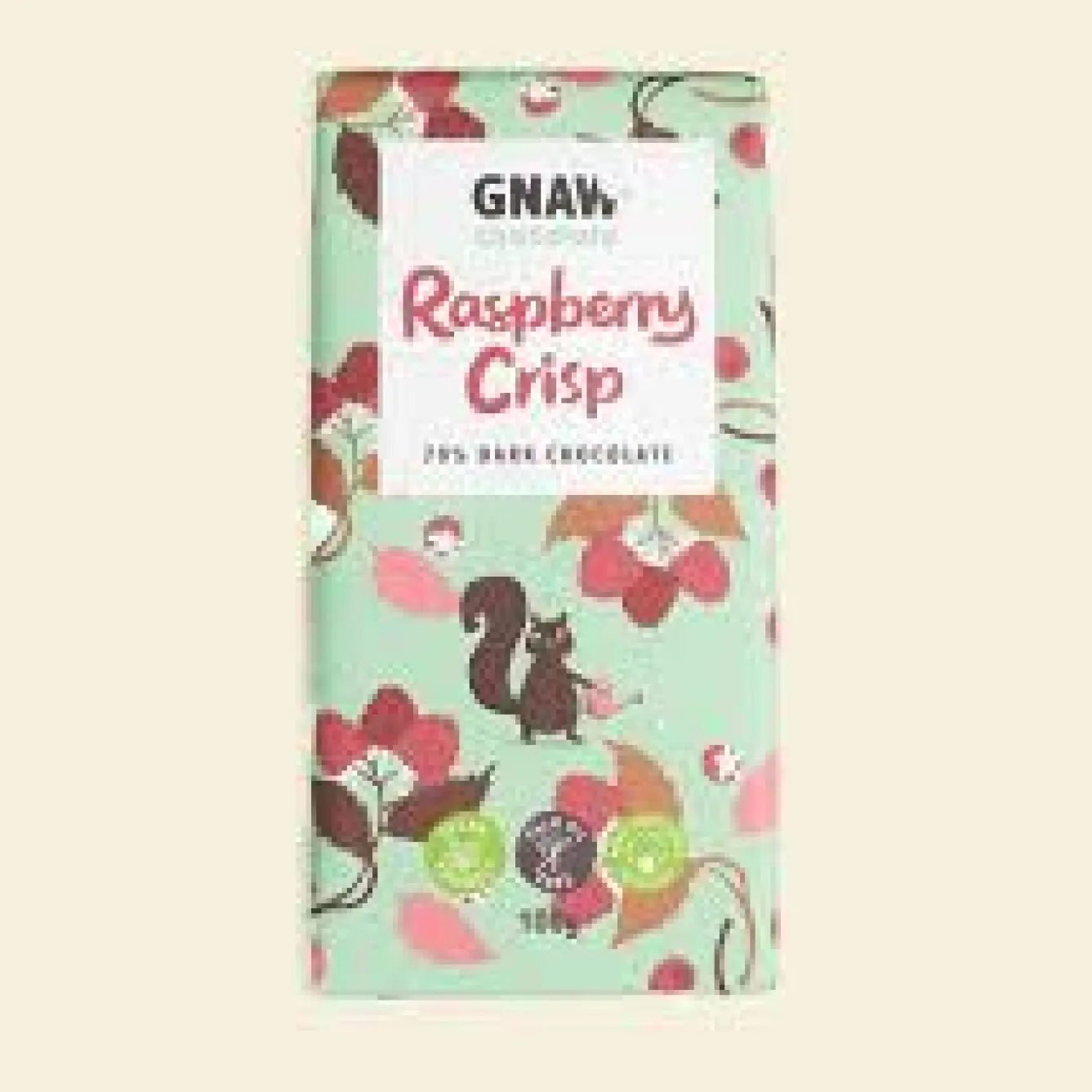 Gnaw Chocolate Holiday Treats|Chocolate-Raspberry Crisp Chocolate Bar