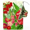 Madame Treacle Greeting Cards-Raspberry Garden Butterfly Hanging Fandangle Card