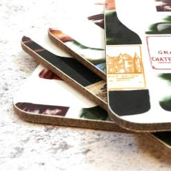 Corinne Alexander Father's Day|Coasters-Red Bordeaux Coaster Set by