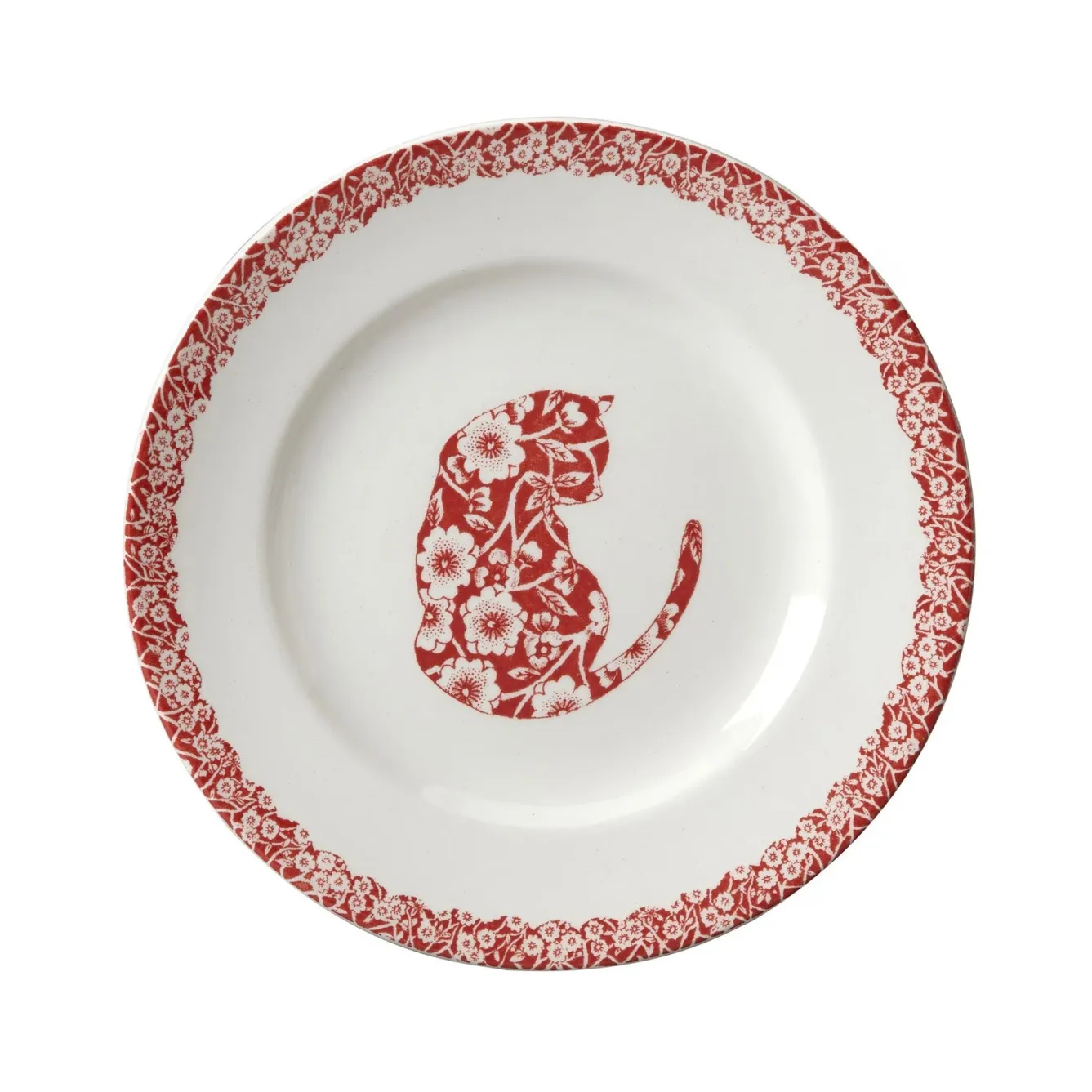 Burleigh Plates-Red Calico Cat 7in Small Plate
