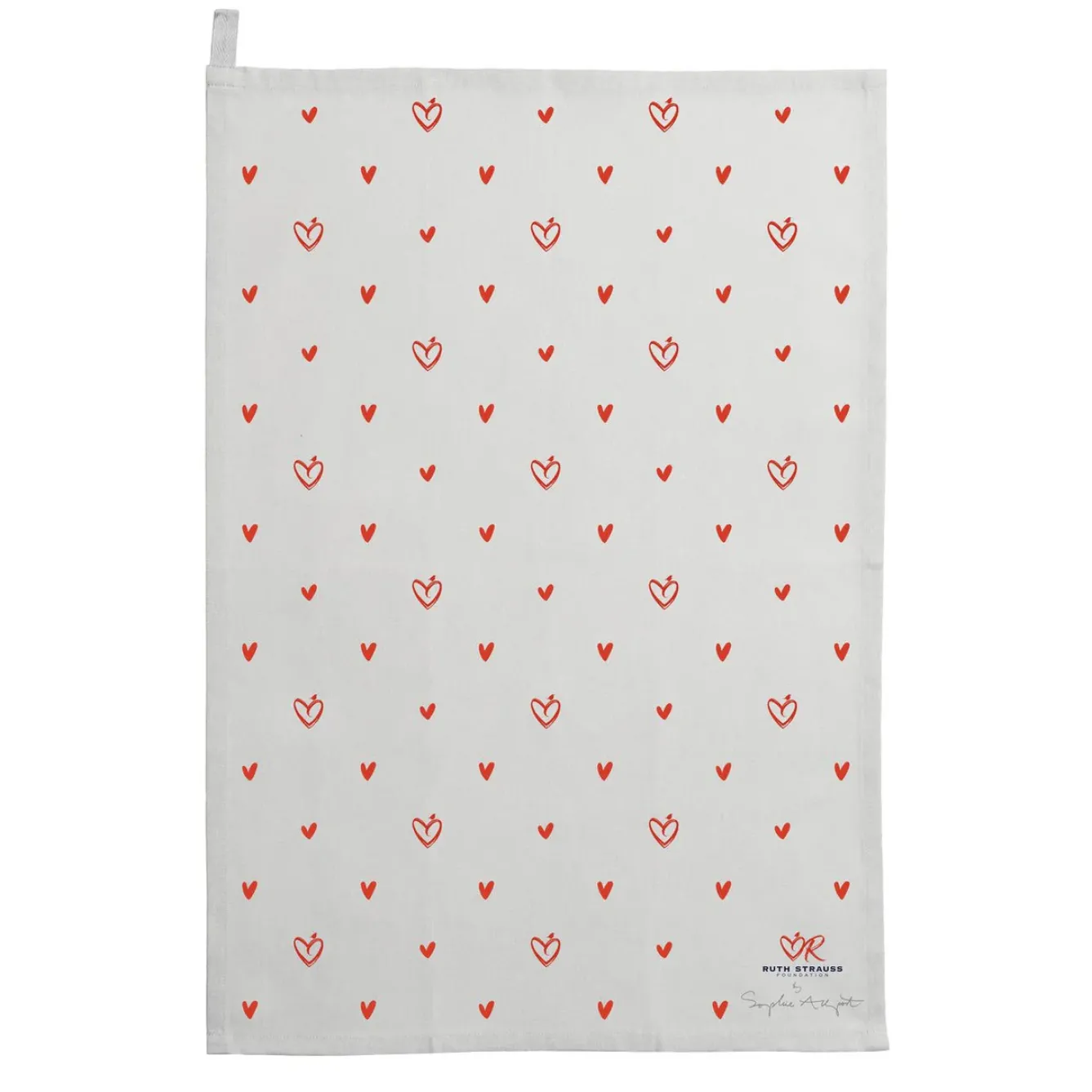 Sophie Allport Valentine's Day|Tea-Red Hearts Tea Towel
