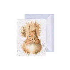 Wrendale Designs Greeting Cards-'Redhead' Squirrel Gift Enclosure Card