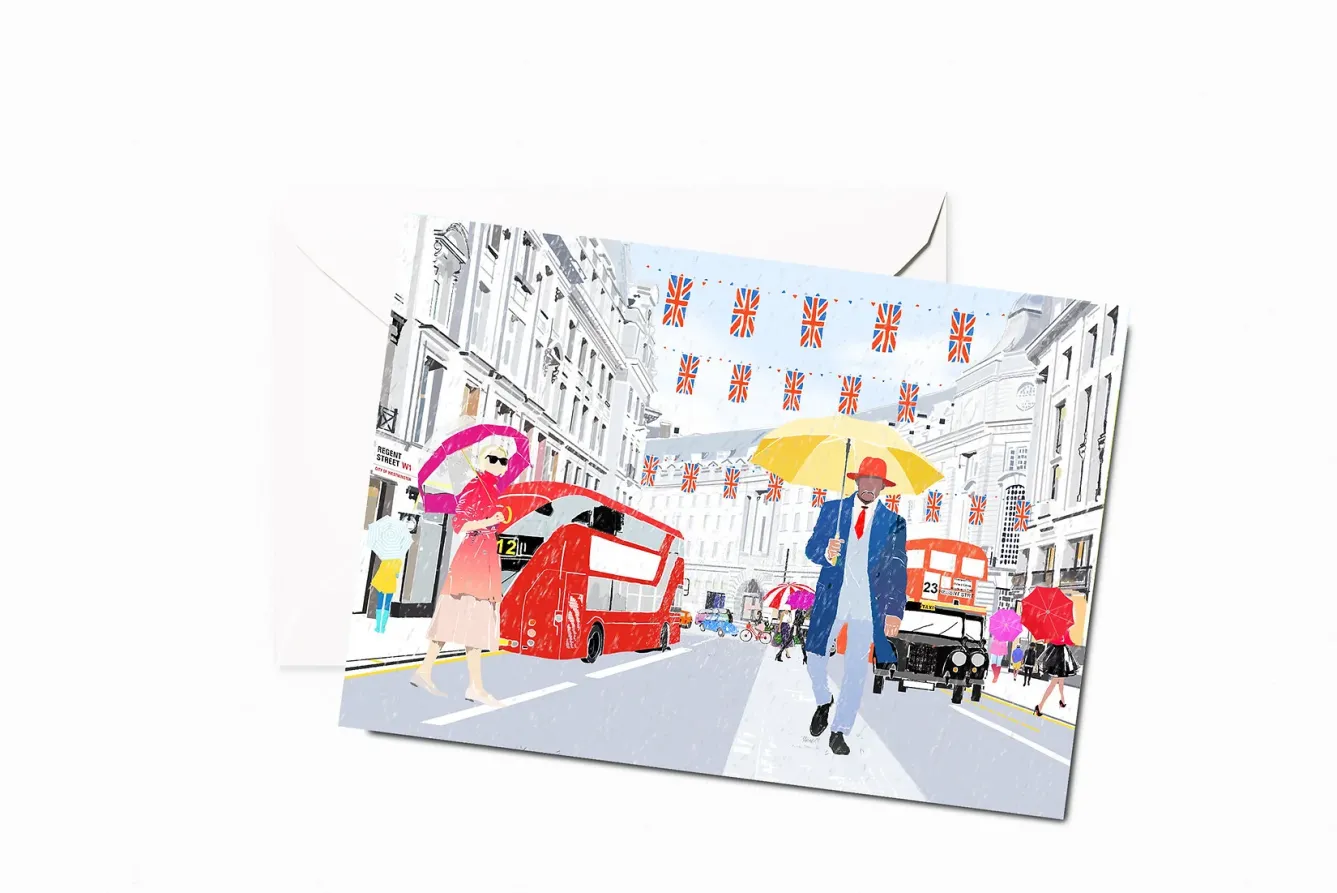 Njeri Illustrated Greeting Cards-Regent Street Card