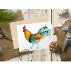 Jen Winnett Greeting Cards-Reggie the Rooster Eco-Card